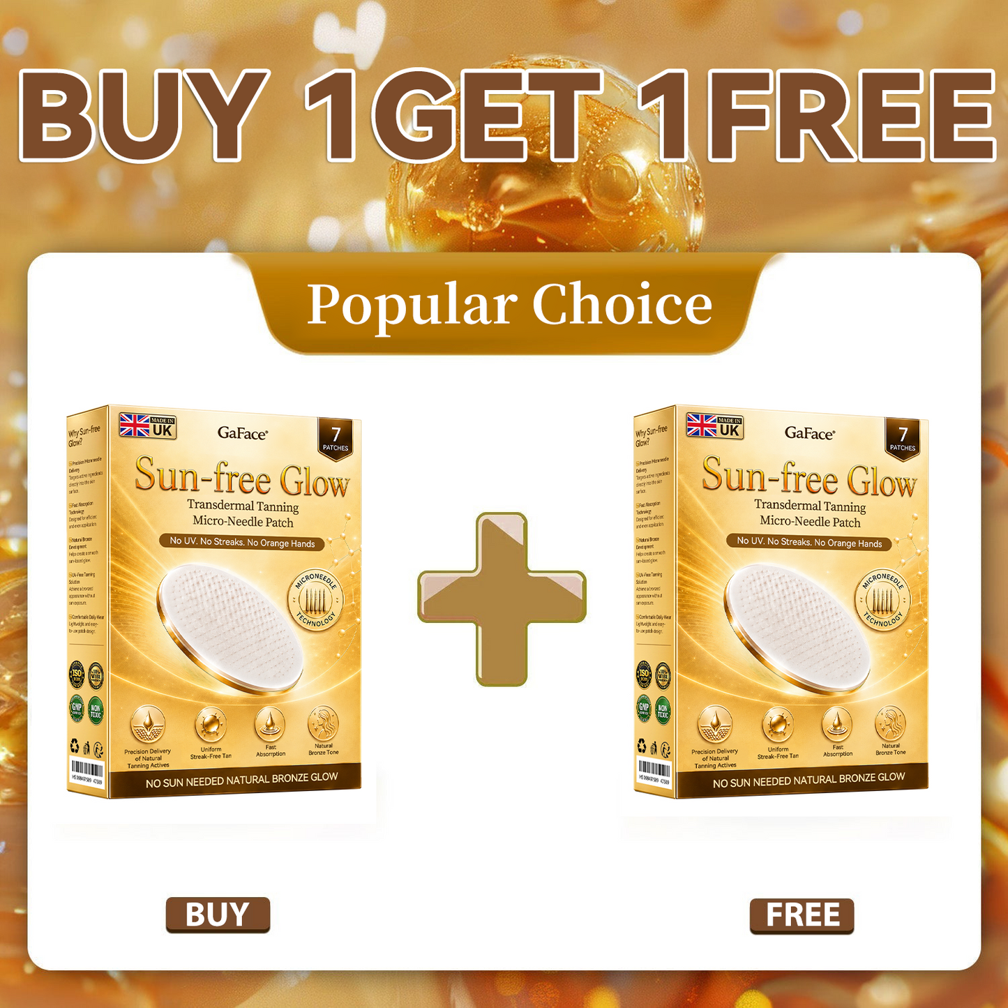 𝗚𝗮𝗳𝗮𝗰𝗲®☀️ 🐻Sunless Natural Glow Transdermal Tanning Micro-Needle Patch