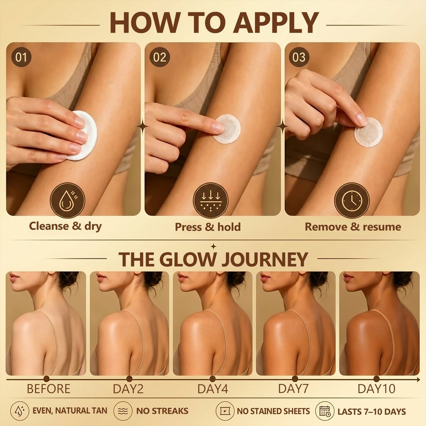 𝗚𝗮𝗳𝗮𝗰𝗲®☀️ 🐻Sunless Natural Glow Transdermal Tanning Micro-Needle Patch