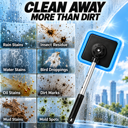All-In-One Magnetic Window Cleaner🔥 — Dual-Sided Cleaning, Washable Pads for Home & Car | One Kit, Cleaner Glass, Less Effort 💎